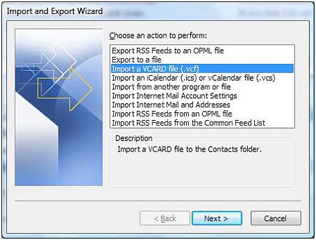 Export format for Live Mail Contacts