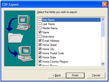 Export Outlook Express address book to CSV
