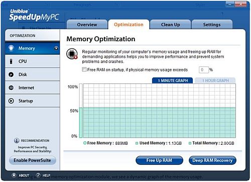 SpeedUpMyPC - Memory optimization