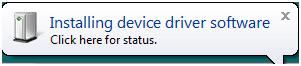 Vista device driver installation