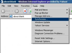 Synchornize in Internet Explorer 6