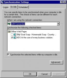 IE6 synchronize on idle