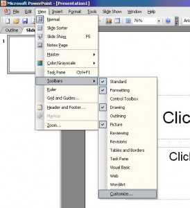 Customize PowerPoint toolbar