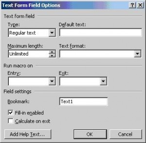inserting form fields in word 2007