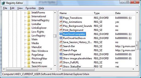 IE7 runonce problem