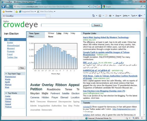 Real-time internet search