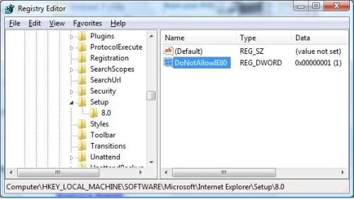 Do Not Install IE8