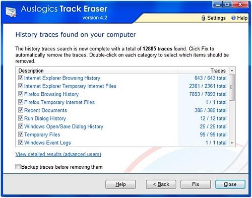 Remove history tracks from computer