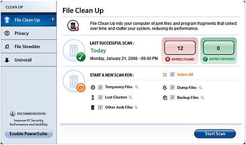 SpeedUpMyPC - File Clean Up SpeedUpMyPC - File Clean Up