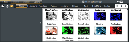 Webcam effects in SplitCam