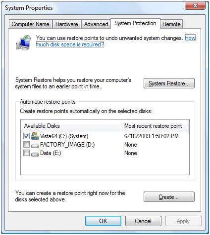 Create Registry Backup Vista