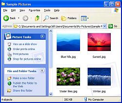 Windows XP thumbnails