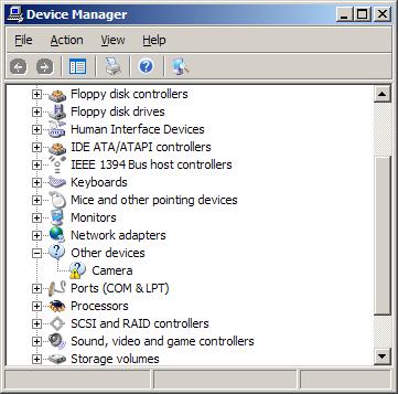 Other devices in Windows XP device manager