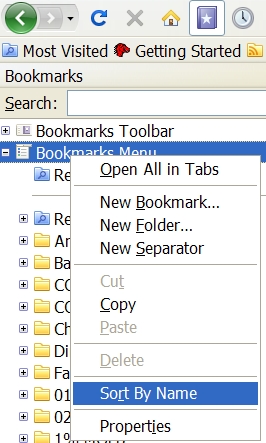 browser bookmark sorter