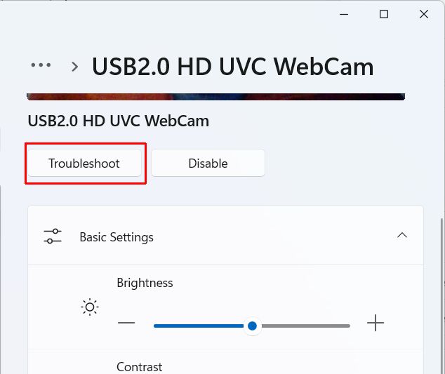 Troubleshoot Camera in Windows 11