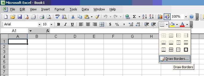 How To Apply Or Remove Cell Borders In MS Excel XP. - PCauthorities.com