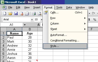 How to Apply a Style in MS Excel XP. - PCauthorities.com