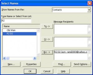 How to Use the Bcc Field in MS Outlook XP. - PCauthorities.com