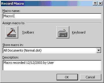 microsoft word macro recorder
