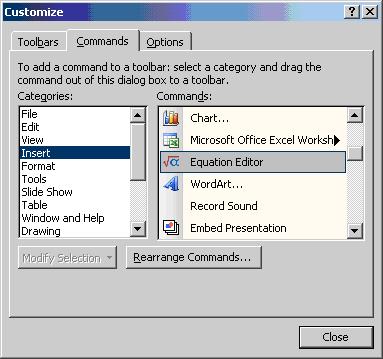 powerpoint equation editor 2007