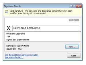 Outlook Message Signature