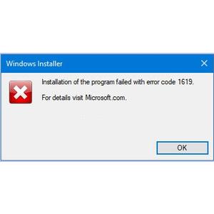 java install error 1619