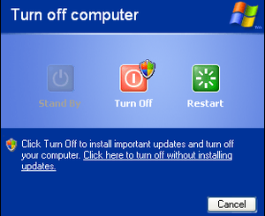 Windows 7 Install Updates on Shutdown