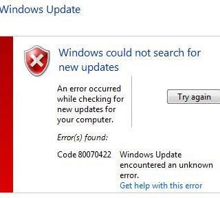 Windows Update Error