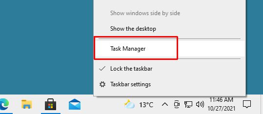 Windows 10 Start Task Manager