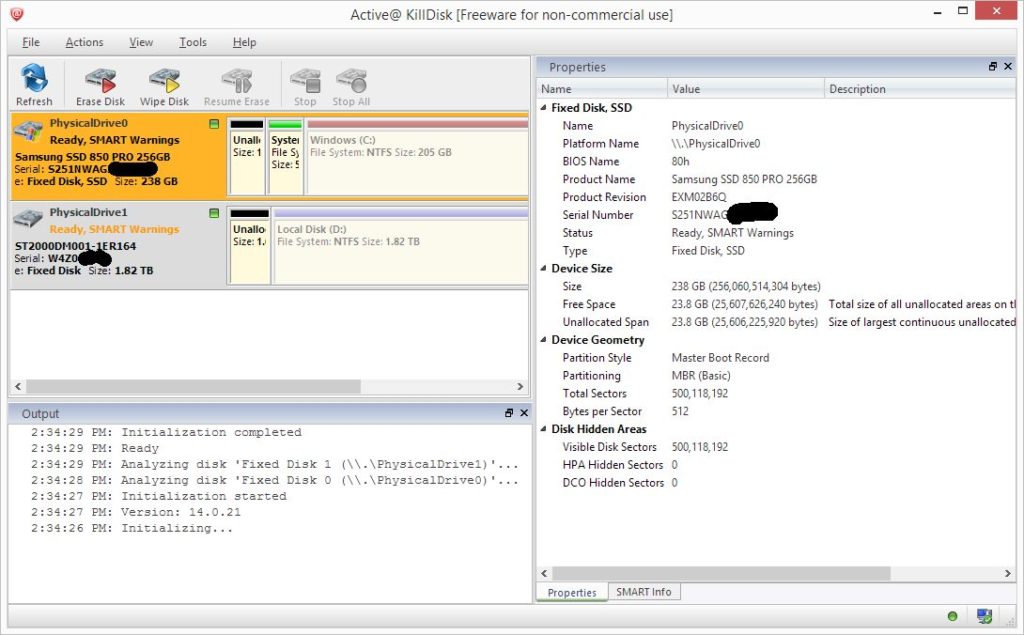 KillDisk - disk wipe software