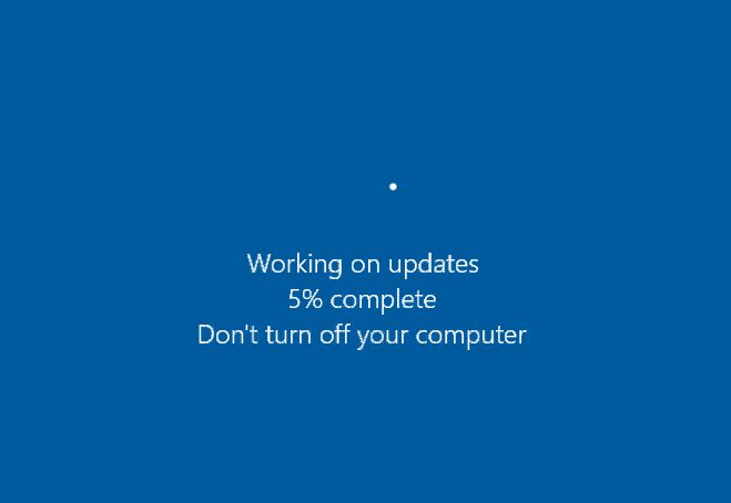 Windows Update in Progress