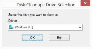 Disk Cleanup Select Drive
