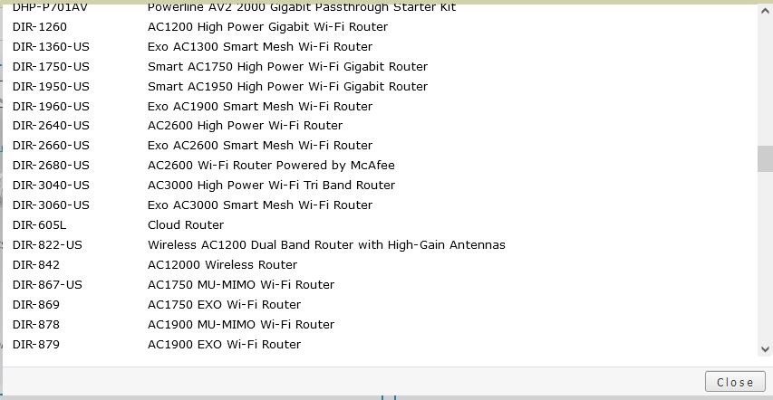 D-Link Router Seletion