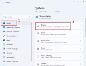 display settings app windows 11