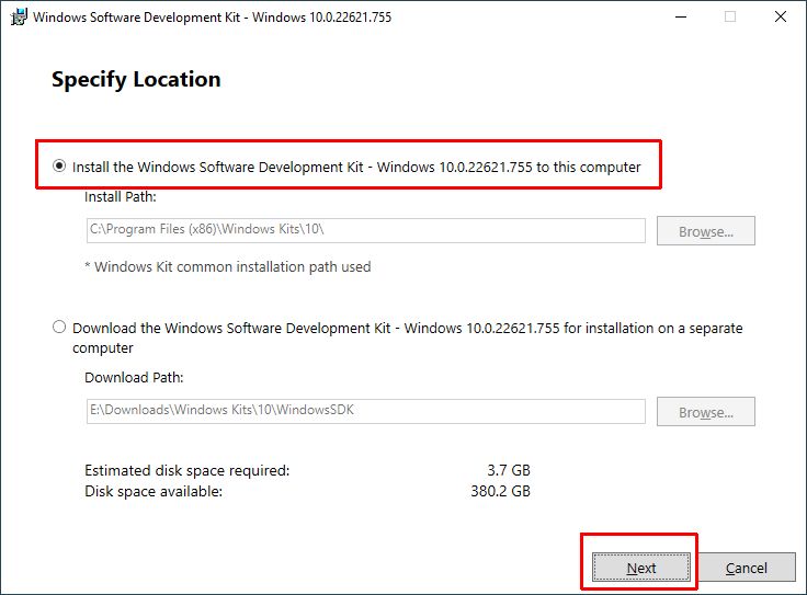 Install Windows SDK to analyze Windows minidump
