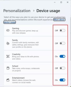 Device usage in Windows 11 | PCauthorities.com