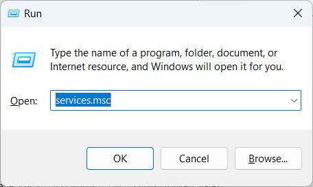 Run Services in Windows